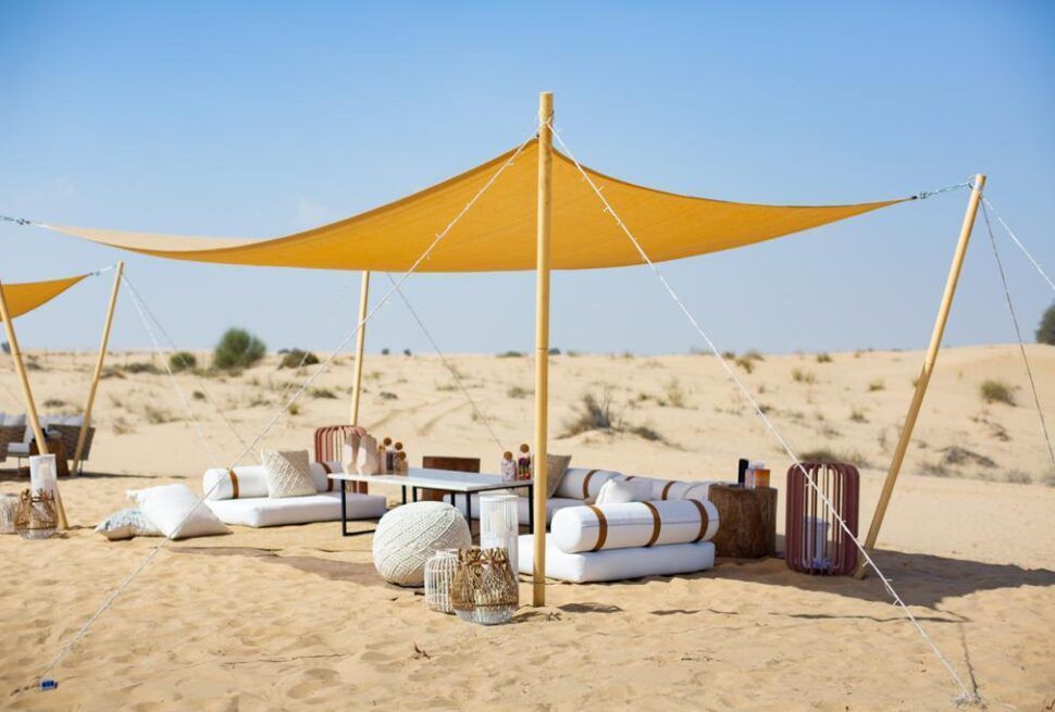 Cena privada en el desierto de Dubai