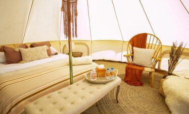 Noche en el desierto de Dubai glamping